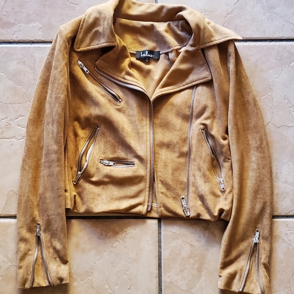 Suede with Love Tan Suede Moto Jacket - Picture 5 of 8